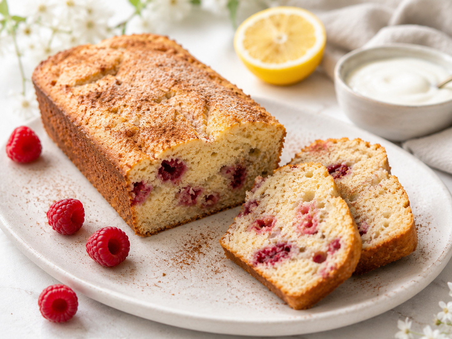 Plumcake keto ai lamponi: ricetta dolce soffice senza farina