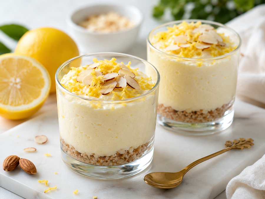 Cheesecake al limone low carb: ricetta senza cottura in bicchiere