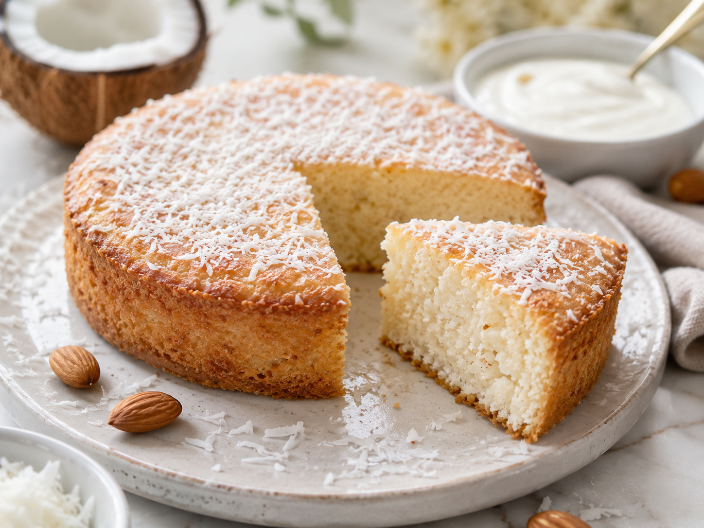 Tortino Raffaello keto: ricetta dolce al cocco senza zucchero
