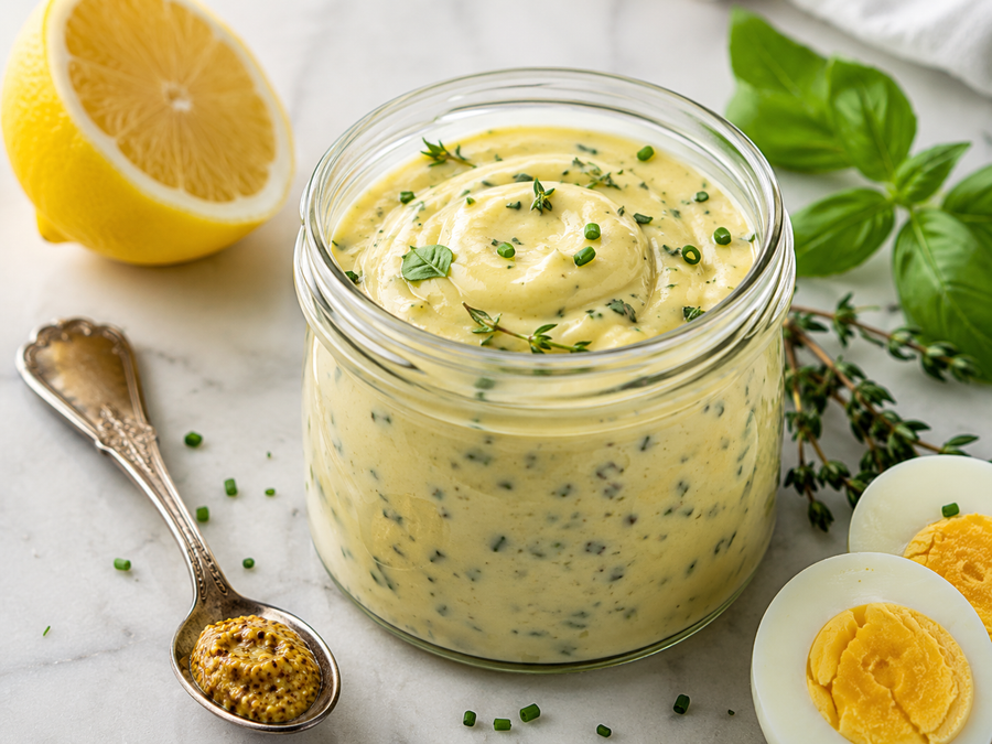 Maionese fatta in casa con uova sode: ricetta alle erbe