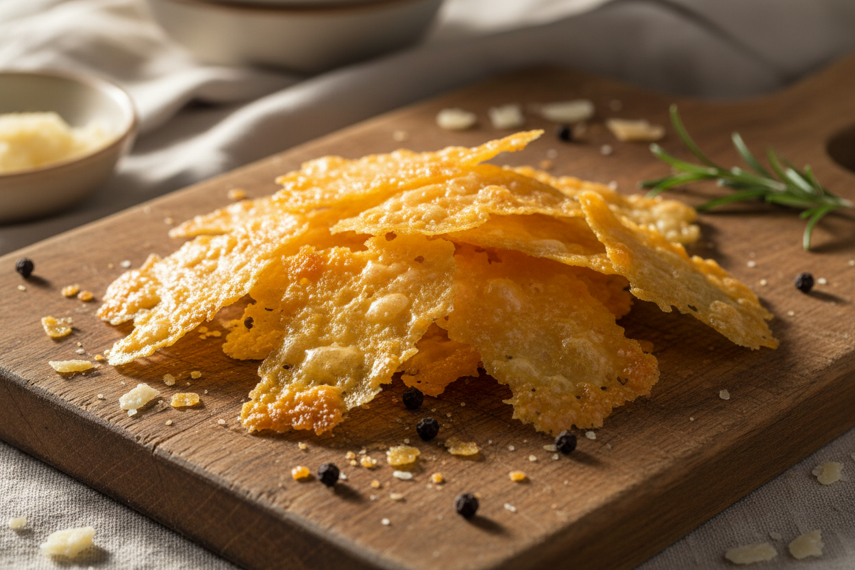 Chips di parmigiano keto: snack croccante con 1 ingrediente