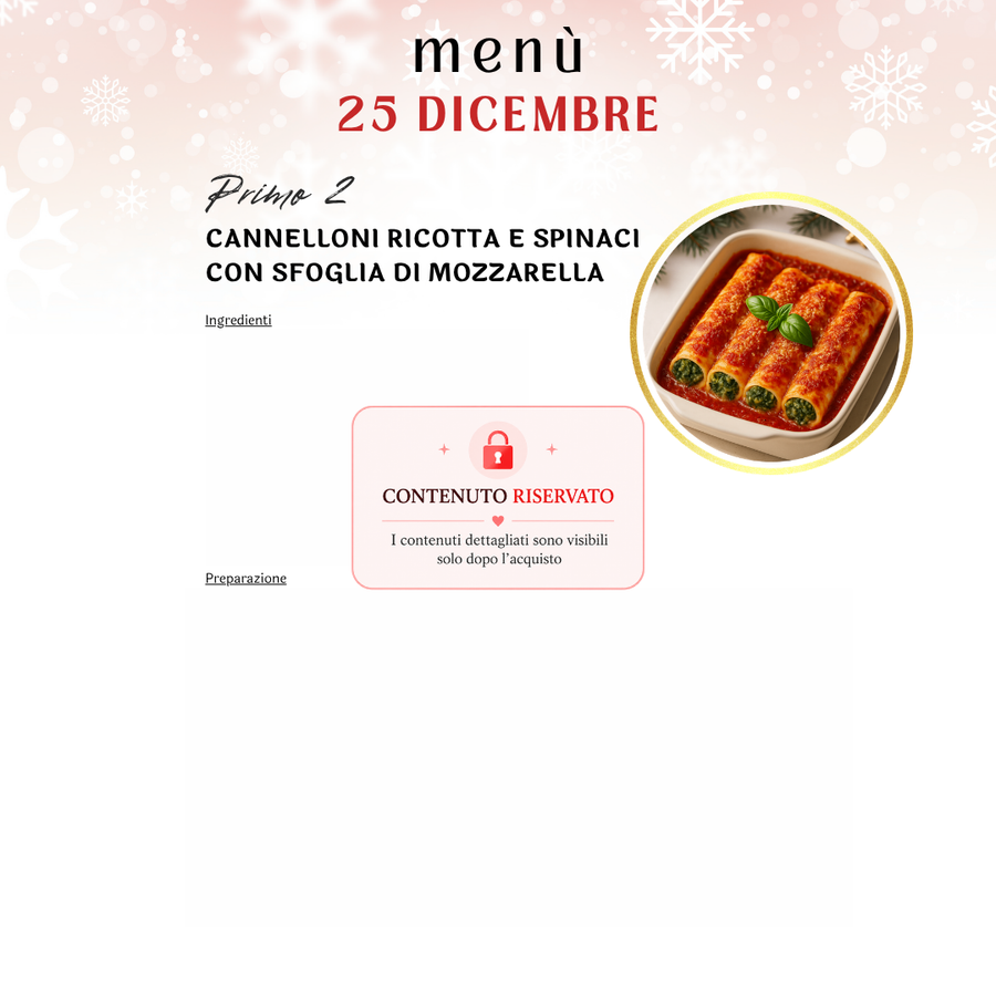 Holiday Menus - Christmas and New Year's Eve