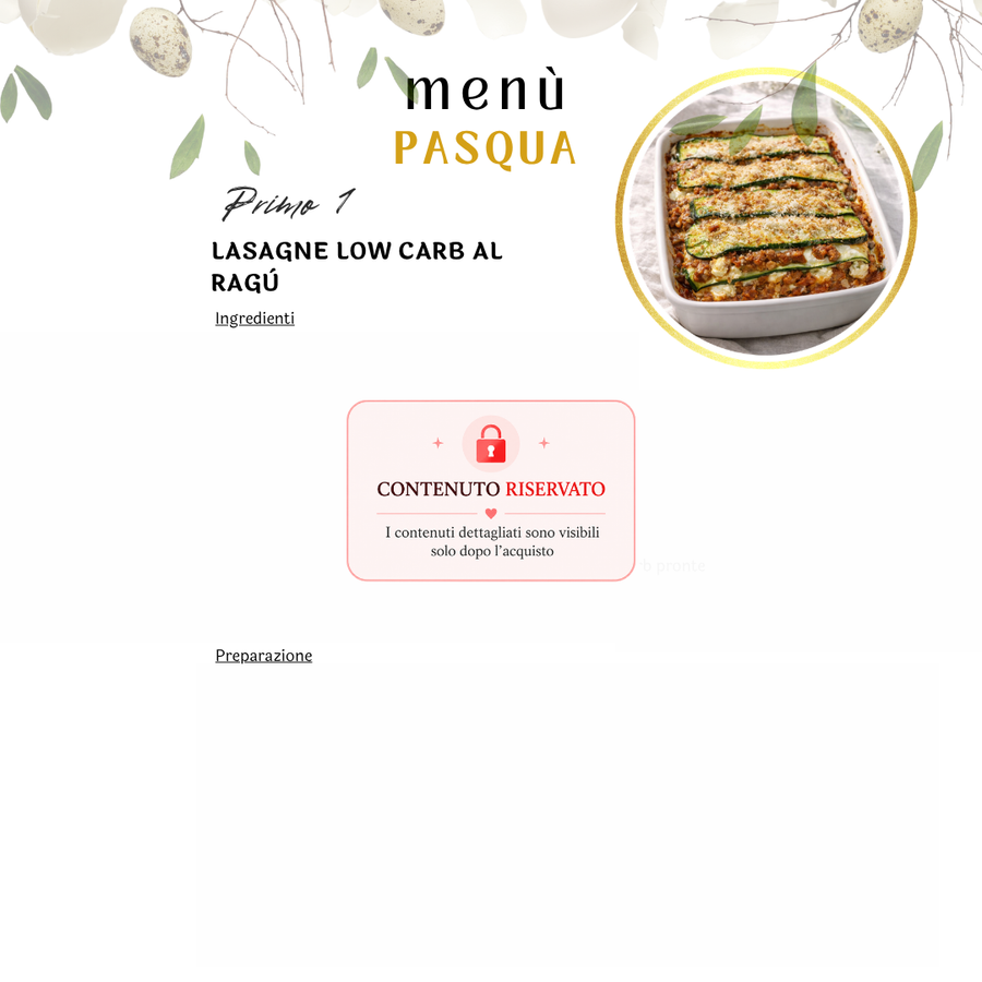 Holiday Menus - Easter and Easter Monday