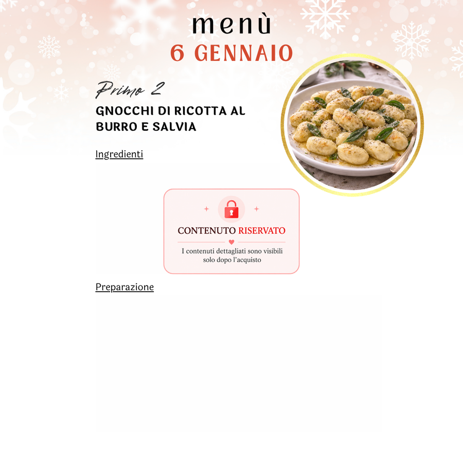 Menù per le feste - Capodanno e Befana
