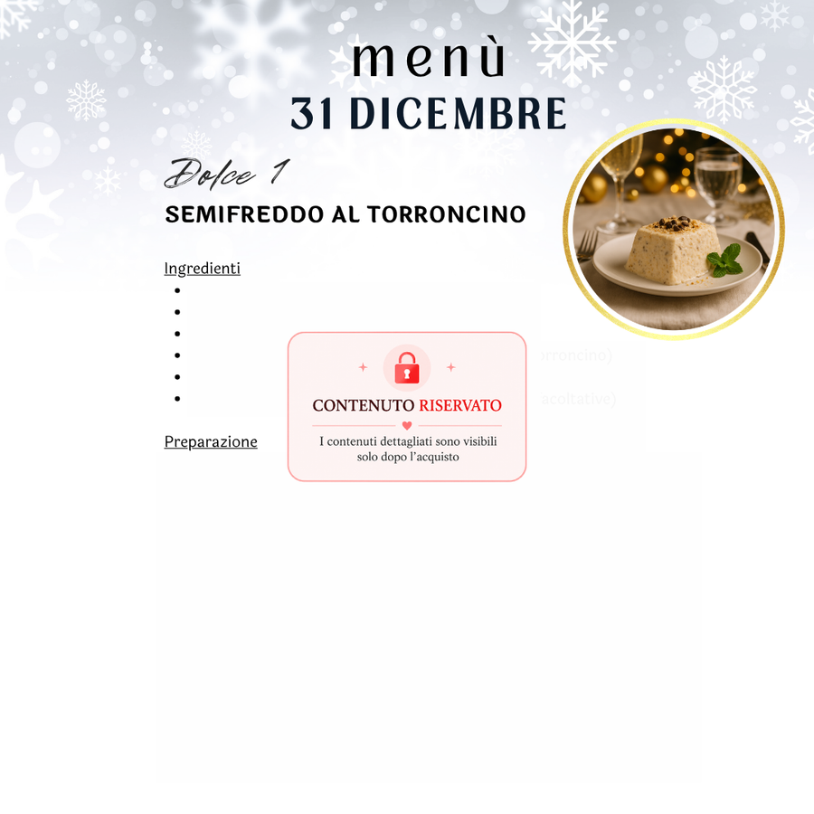 Holiday Menus - Christmas and New Year's Eve