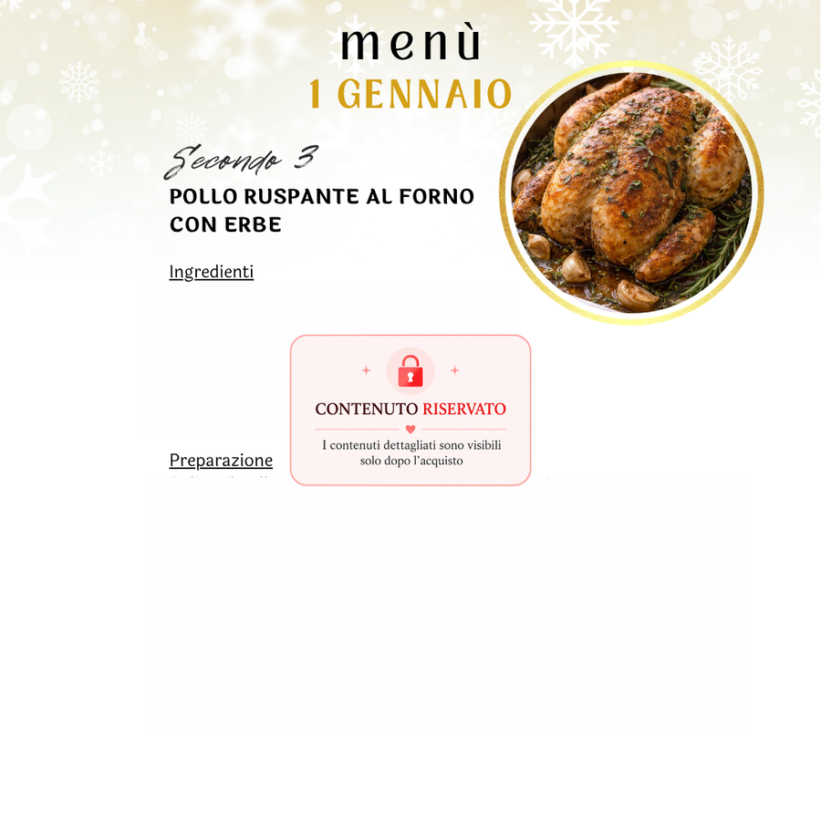 Menù per le feste - Capodanno e Befana