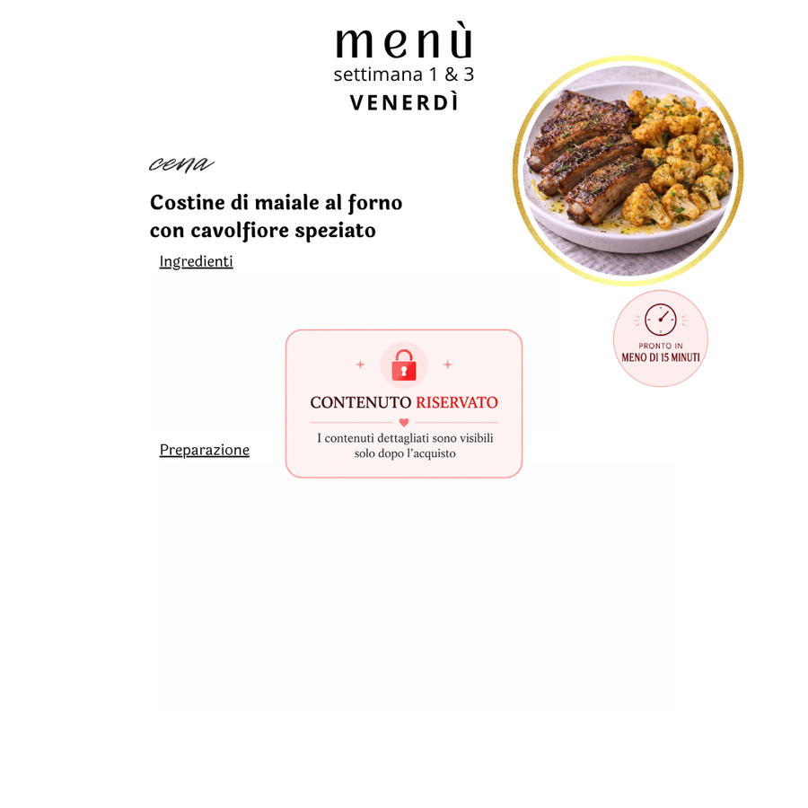 Monthly Program with Menu (JANUARY)